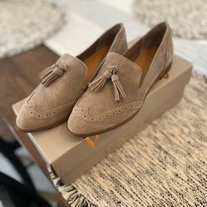 Crown Vintage Suede Taupe Loafers